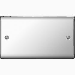 BG Nexus Metal Polished Chrome 2 Gang Blanking Plate - NPC95