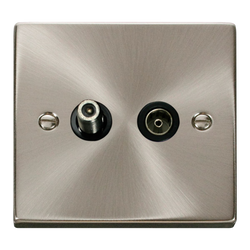 Click Scolmore Deco Non-Isolated Co-Axial and Satellite Socket - VPSC170BK