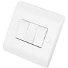 Click Scolmore Mode 10A 3 Gang 2 Way Light Switch Polar White - CMA013