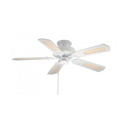 Fantasia EuroFans Belaire 42inch. Ceiling Fan with Matt White and Cane/ Matt White Blade - White - 110095