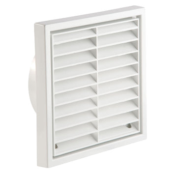 Manrose 125mm Fixed Louvre Grille (White)  - 1172W