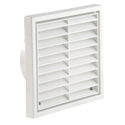 Manrose 125mm Fixed Louvre Grille (White) - 1172W