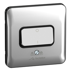 Schneider LSD 10A 3P Isolator Switch Black Insert - Polished Chrome - GGBL1013BPC