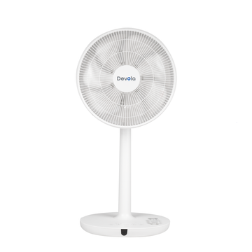 Devola Ultra Quiet 28W 12 Speed 16-inch DC Pedestal Fan - White - DV16DCPF