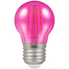 Crompton LED Filament Harlequin Round ES E27 4W - Pink