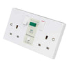 Greenbrook RCD SafetySure Twin Switch Socket Whiteite - M22SW
