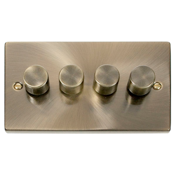 Click Scolmore Deco 4 Gang 400W-VA 2 Way Resistive-Inductive Dimmer Switch - VPAB154
