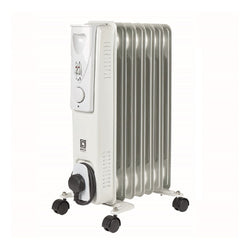 Pifco 1.5kW White 7 Fins Oil Filled Radiator - PIF203854