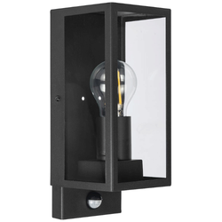 Luceco Azurar E27/GLS Wall Lantern with PIR - Black - LEXDGLWSBP
