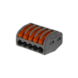 Wago Compact Connector 5-Conductor Terminal Block with Operating Levers - 222-415