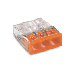 Wago Compact Push Wire Connector 3-Conductor Terminal Block Housing - 2273-203