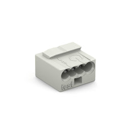 Wago Micro Push Wire Connector 4-Conductor Terminal Block Light Grey - 243-304