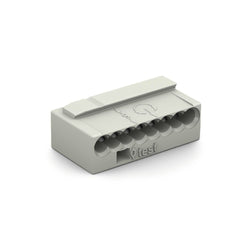 Wago Micro Push Wire Connector 8-Conductor Terminal Block Light Grey - 243-308