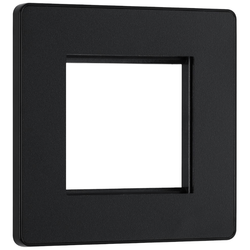 BG Evolve Matt Black Grid 2 Gang Euro Module Front Plate - PCDMBEMS2B