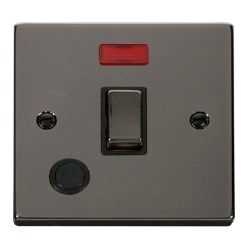 Click Scolmore Deco Ingot 20A 2 Pole Flex Outlet Neon Switch - VPBN523BK