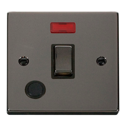 Click Scolmore Deco Ingot 20A 2 Pole Flex Outlet Neon Switch - VPBN523BK