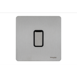 Schneider USFP 16AX 1G 2W Switched Black Insert - Stainless Steel - GU1412BSS
