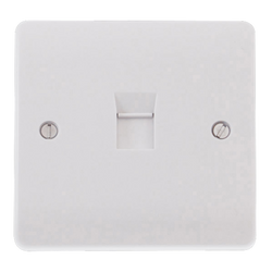 Click Scolmore Mode 1 Gang CAT-5E Switch Polar White - CMA131