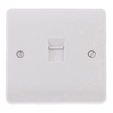 Click Scolmore Mode 1 Gang CAT-5E Switch Polar White - CMA131