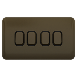Schneider LSD 10AX 4G 2W Switch Black Insert Mocha Bronze - GGBL1042BMB