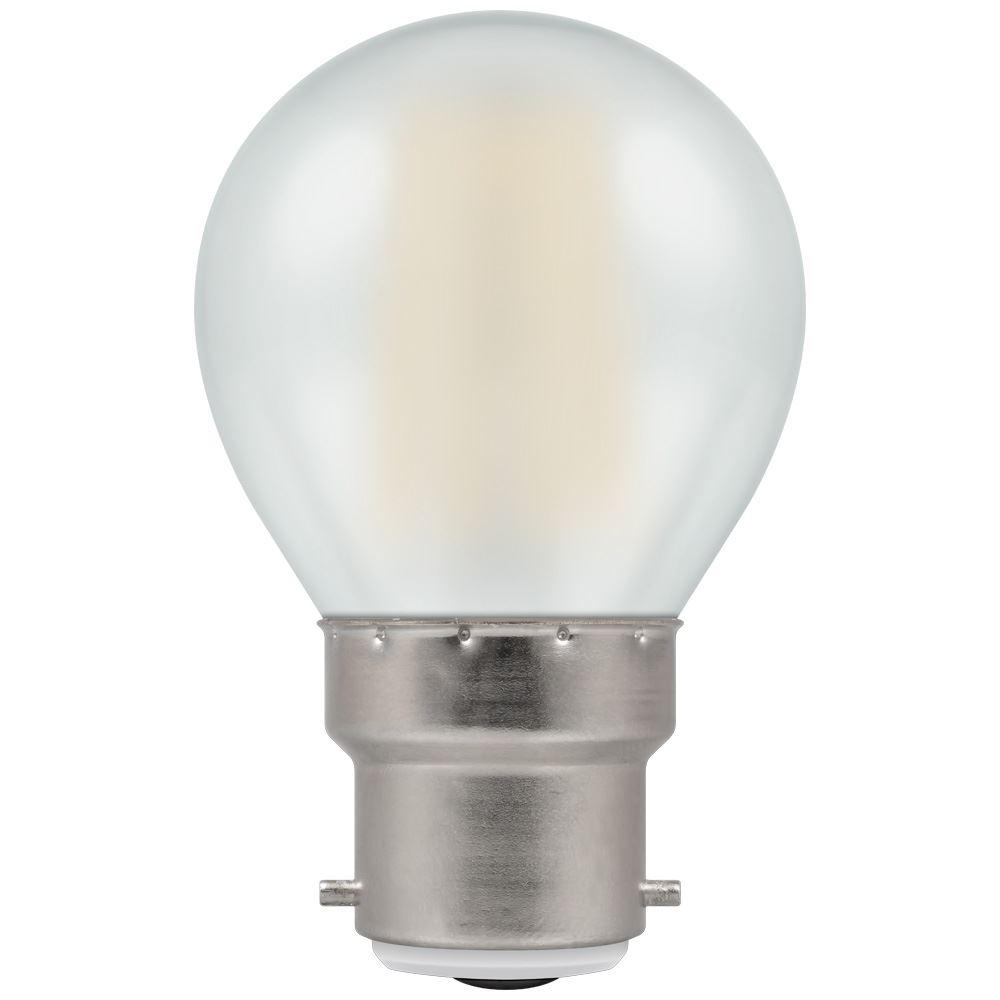 LED Round BC B22 Filament Dimmable Pearl 5W Warm