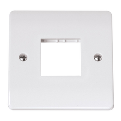 Click Scolmore MiniGrid Single Switch Plate 2 Gang Aperture White - CMA402