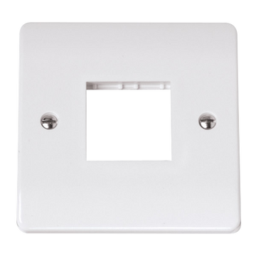 Click Scolmore MiniGrid Single Switch Plate 2 Gang Aperture White - CMA402