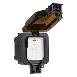 Knightsbridge IP66 13A fused spur unit with neon - OP6N