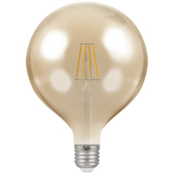 Crompton LED Globe G125 Filament Antique 7.5W Dimmable 2200K ES-E27 - CROM4313