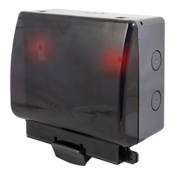 Click Scolmore Aquip Weatherproof IP66 13A 2 Gang Switched Socket Neon - OA840T