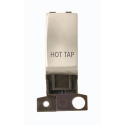 Click Scolmore MiniGrid 13A Double-Pole Ingot Hot Tap Switch Satin Chrome - MD018SC-HT