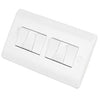 Click Scolmore Mode 10A 6 Gang 2 Way Light Switch Polar White - CMA105