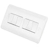 Click Scolmore Mode 10A 6 Gang 2 Way Light Switch Polar White - CMA105