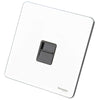 Schneider USFP Telephone Master Socket Black Insert Polished Chrome - GU7461BPC