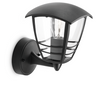 Philips Creek 60W E27 (UP) Wall Lantern IP44 Dimmable Black - 915002789502
