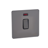 Schneider USFP 20A Double Pole Switched & Neon Black Insert Black Nickel - GU2411BBN