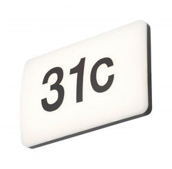 Forum Mesa 16W LED Door Number with LUX Sensor IP65 - Black - ZN-35689-BLK