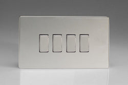 Varilight 4 Gang 10A 1 or 2 Way Rocker Switch (Twin Plate) - XDC9S