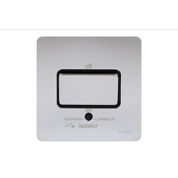 Schneider USFP 10A 3P Isolator Switched Black Insert Polished Chrome - GU1413BPC