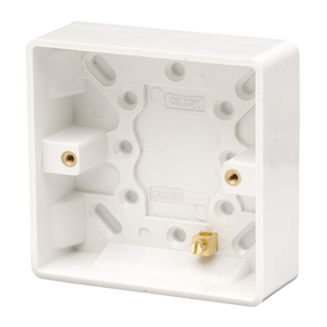 Click Scolmore Mode 1 Gang 25mm Pattress Box Polar White - CMA081