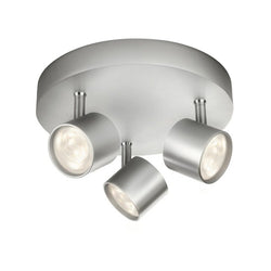 Philips Star Plate 4.5W 3x LED Spotlight Ceiling Light Aluminium - Warm White - 915004146401