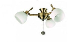 Fantasia Florence Ceiling Fan Halogen Lighting - Polished Brass - 220282