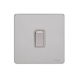 Schneider USFP 16A 1G 2W Retractive Switched White Insert Polished Chrome - GU1412RWPC