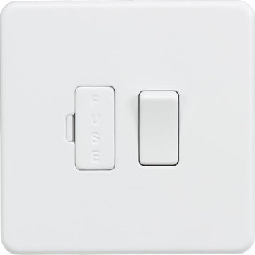 Knightsbridge Screwless 13A Switched Fused Spur Unit - Matt White - SF6300MW