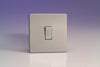 Varilight Screwless 1 Gang 2 Way Switch With Metal Rocker (Single XDS1S) - Brushed Steel - XDS1S
