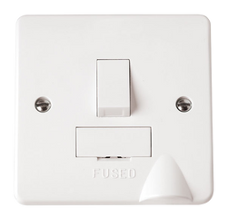 Click Scolmore Mode 13A 1 Gang Moulded DP Fused Spur Polar White - CMA051