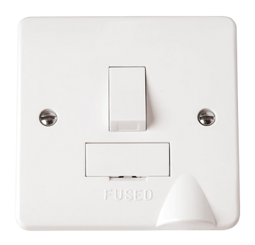 Click Scolmore Mode 13A 1 Gang Moulded DP Fused Spur Polar White - CMA051