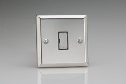 Varilight Classic 1 Gang 13A Unswitched Fused Spur with Decorative Inserts - Mirror Chrome - XC6UD
