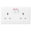 BG Nexus White Double 2 Gang Plug Socket 13A - 822