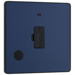 BG Evolve Matt Blue Unswitched 13A Fused Spur Unit With Power LED Indicator And Flex Outlet - PCDDB54B